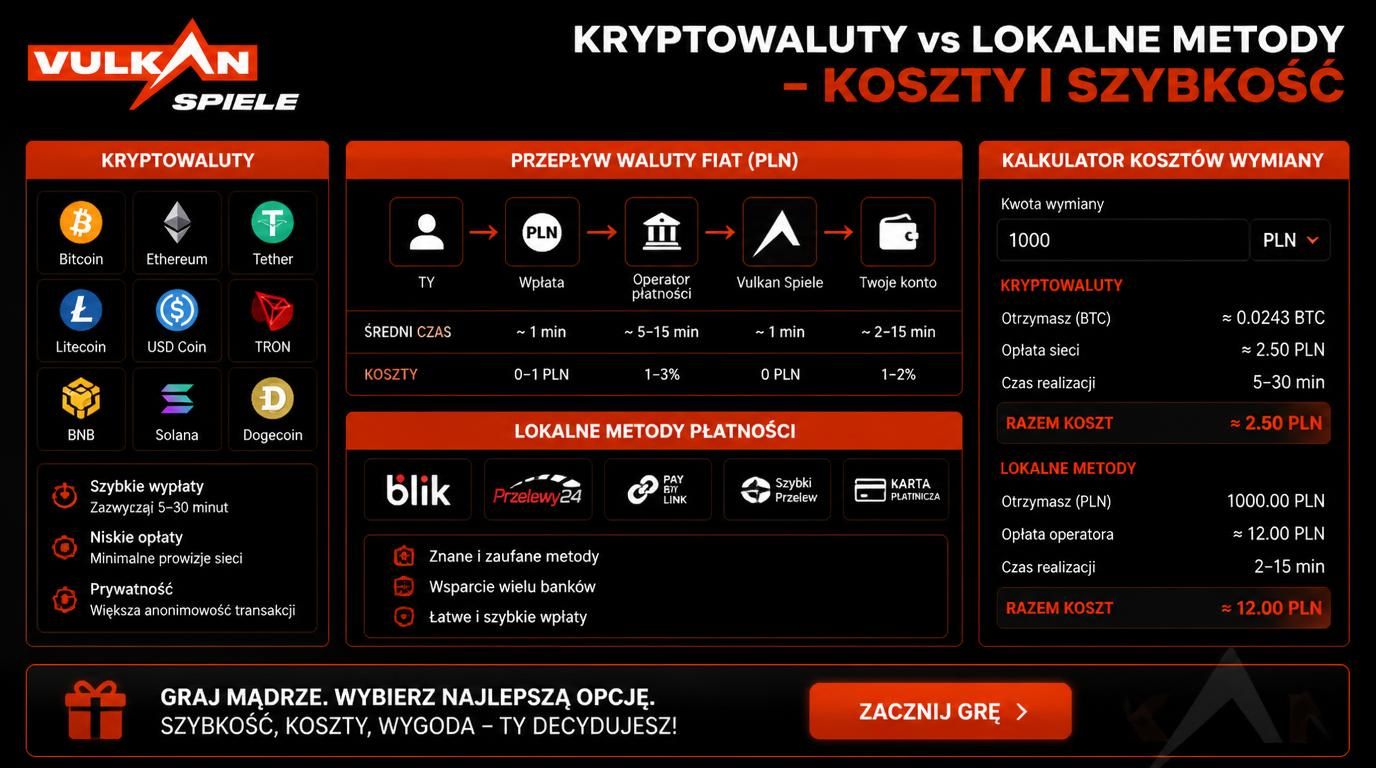 Ikony kryptowalut, kalkulator i symbole lokalnych form płatności